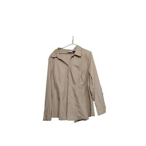 White Stag Button Up Shirt Women's 2X Poly Cotton Blend Long Sleeve